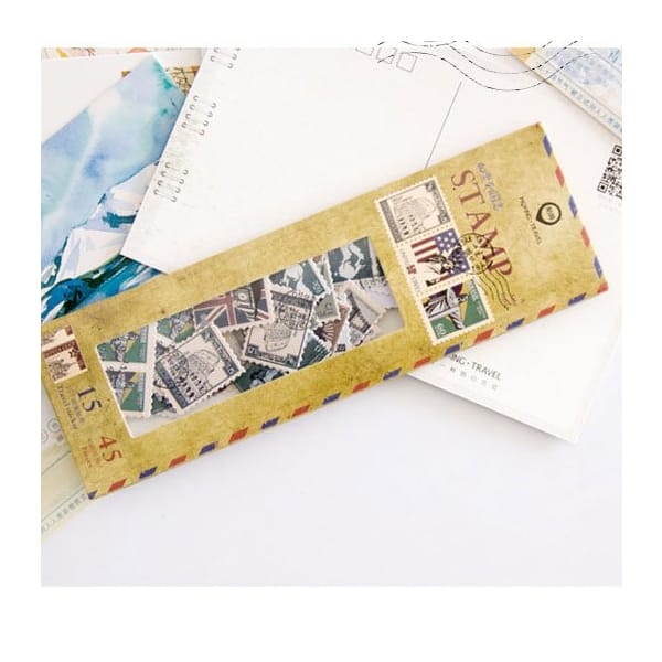 Vintage Stamps Stickers or Ephemera (45 pcs)