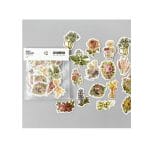 Floral gold foiled Stickers or Ephemera (45 pcs)