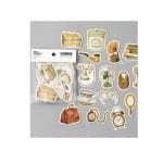 Foiled vintage elements Stickers or Ephemera (45 pcs)