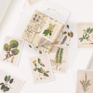 Vintage Floral Stickers or Ephemera (45 pcs)