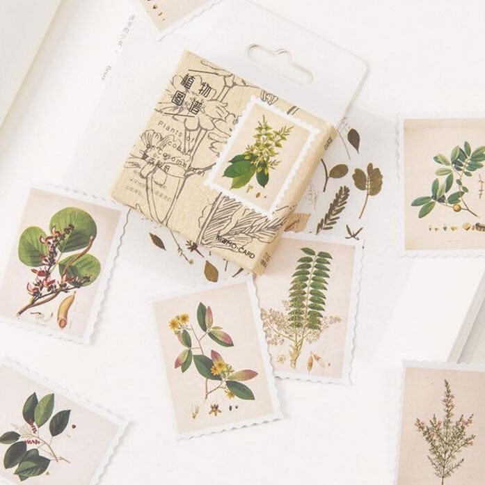 Vintage Floral Stickers or Ephemera (45 pcs)