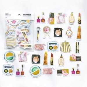 Fashion gold foiled Stickers or Ephemera (45 pcs)