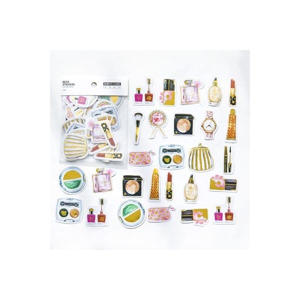 Fashion gold foiled Stickers or Ephemera (45 pcs)