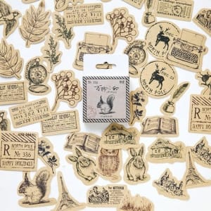 Vintage Items Stickers or Ephemera (45 pcs)
