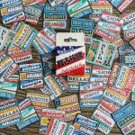 Colorful travel plates Stickers or Ephemera (45 pcs)