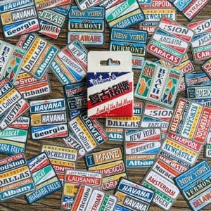 Colorful travel plates Stickers or Ephemera (45 pcs)