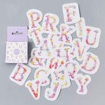 Floral Alphabets Stickers or Ephemera (45 pcs)