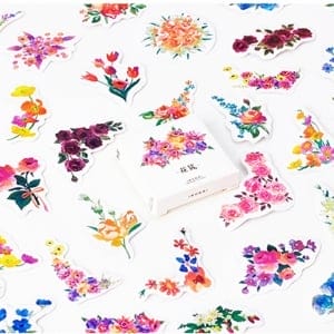 Flowers Stickers or Ephemera (45 pcs)