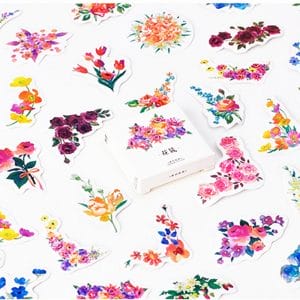 Flowers Stickers or Ephemera (45 pcs)