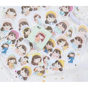 Sweet girls Stickers or Ephemera (40 pcs)