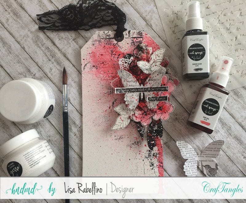 CrafTangles Art Sprays (Dye Based) - Victorian Pink (50 ml) Lisa Rabellino Tag 1 Lisa_Rabellino_Tag_1