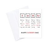 Geeky Fathers Day printed Greeting Card