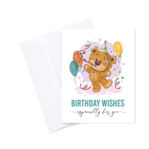 Birthday wishes party printed Greeting Card