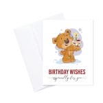 Birthday wishes cake printed Greeting Card