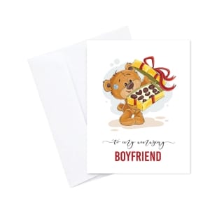 Amazing Boyfriend Love printed Greeting Card