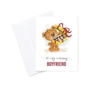 Amazing Boyfriend Love printed Greeting Card
