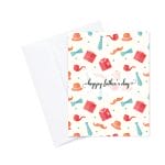 Suit Fathers Day printed Greeting Card