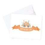 Floral Banner Mothers Day printed Greeting Card