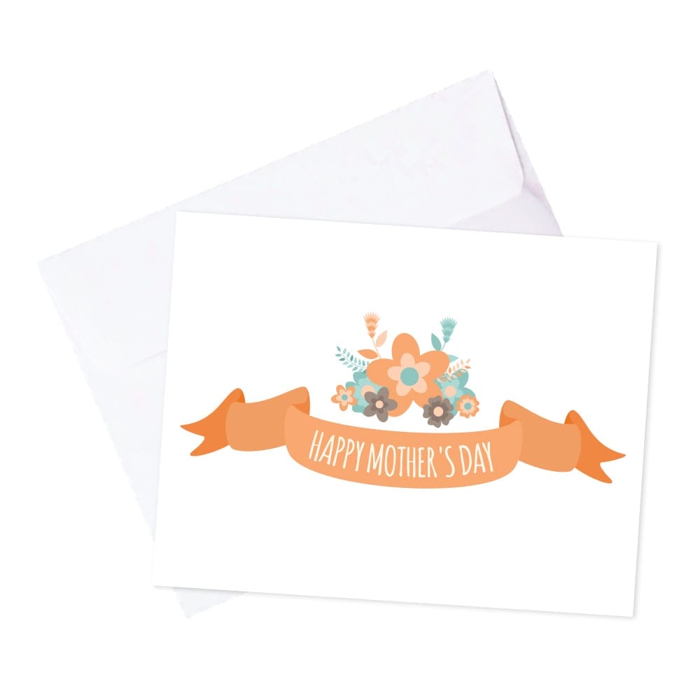 Floral Banner Mothers Day printed Greeting Card PGC 20 greeting cards mothers day banner Floral Banner Mothers Day printed Greeting Card