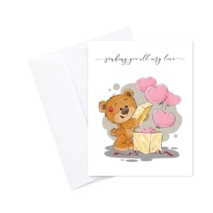 Sending you all my Love printed Greeting Card
