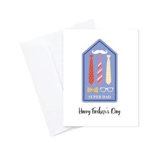 Various Ties Fathers Day printed Greeting Card