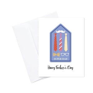 Various Ties Fathers Day printed Greeting Card