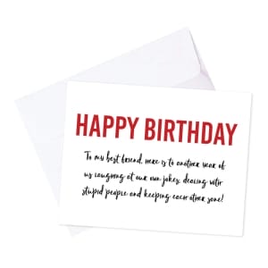 Best Friend Birthday wishes printed Greeting Card