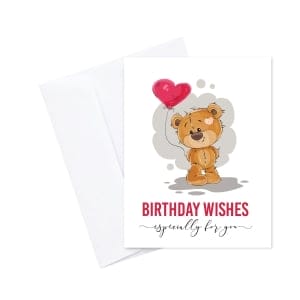 Birthday wishes balloon printed Greeting Card