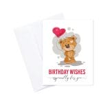 Birthday wishes balloon printed Greeting Card