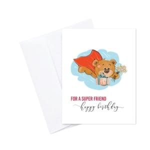 Super friend Birthday printed Greeting Card
