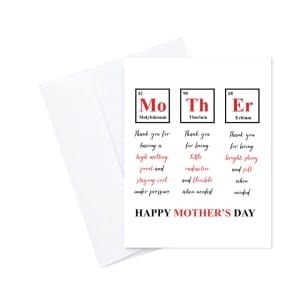 Geeky Mothers Day printed Greeting Card