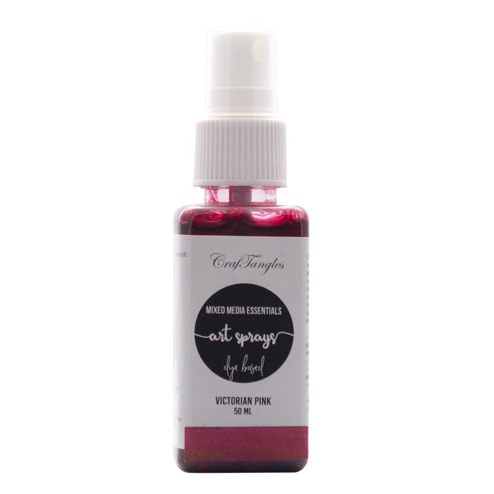CrafTangles Art Sprays (Dye Based) - Victorian Pink (50 ml) Victorial Pink craftangles dye based art sprays CrafTangles Art Sprays (Dye Based) - Victorian Pink (50 ml)