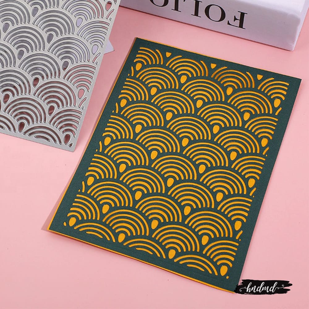Steel Background Dies - Japanese Waves Grid XY117 steel cutting dies CraftAdda 1 XY117_steel_cutting_dies_CraftAdda_1
