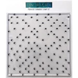 Concord & 9th Clear Turnabout Stamp - Polka Dot (6 by 6 inch)