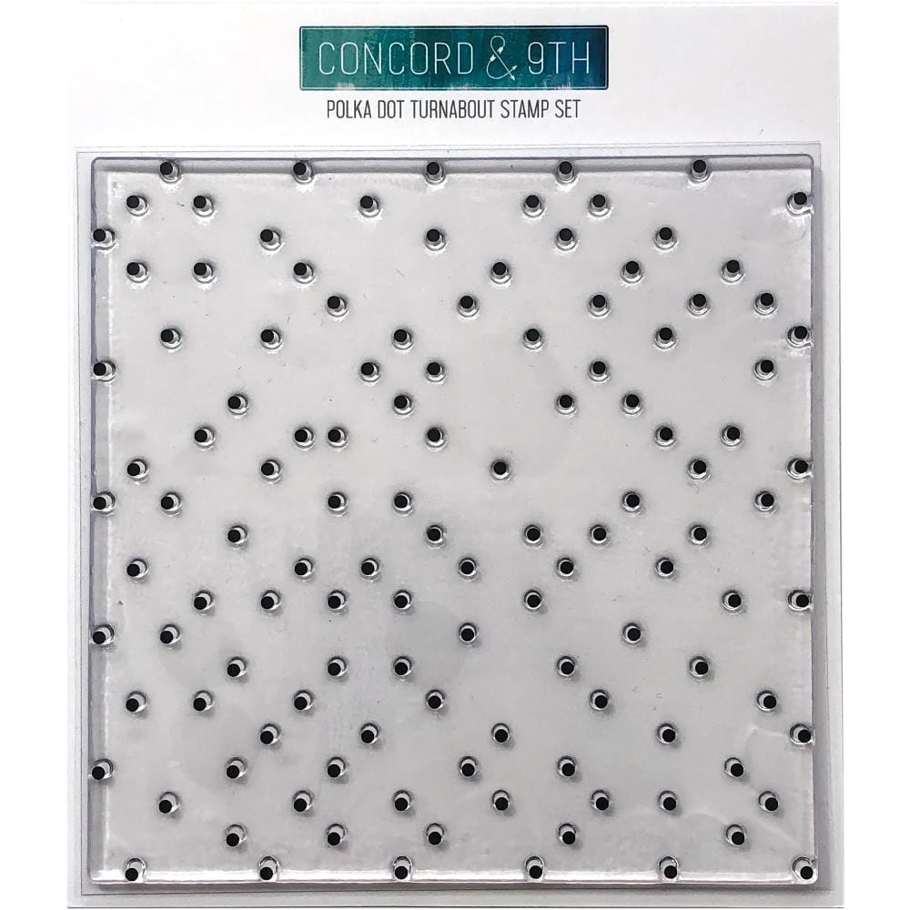 Concord & 9th Clear Turnabout Stamp - Polka Dot (6 by 6 inch) concord and 9th polka dot turnabout Stamp Concord & 9th Clear Turnabout Stamp - Polka Dot (6 by 6 inch)