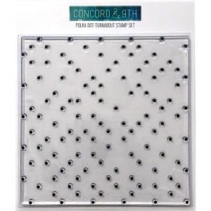 Concord & 9th Clear Turnabout Stamp - Polka Dot (6 by 6 inch)