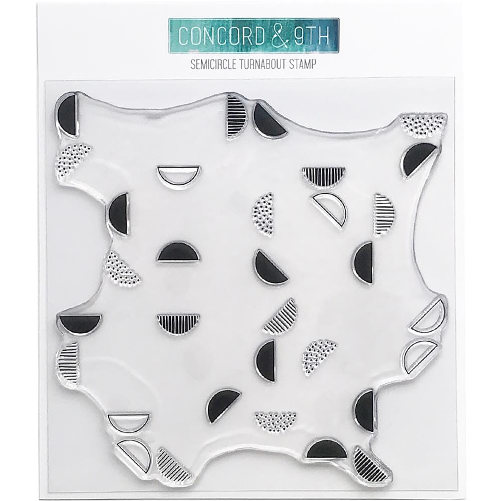 Concord & 9th Clear Turnabout Stamp - Semicircle (6 by 6 inch) concord and 9th semicircle turnabout Stamp Concord & 9th Clear Turnabout Stamp - Semicircle (6 by 6 inch)