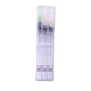 Hakims Flat Water Brush Pen Set of 3 (Long Barrel) - No 04, 07, 10