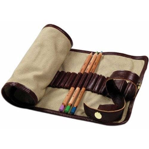 Hakims Pencil Wrap for Artists - 48 Elasticised Compartments hakims pencil wrap hakims-pencil-wrap