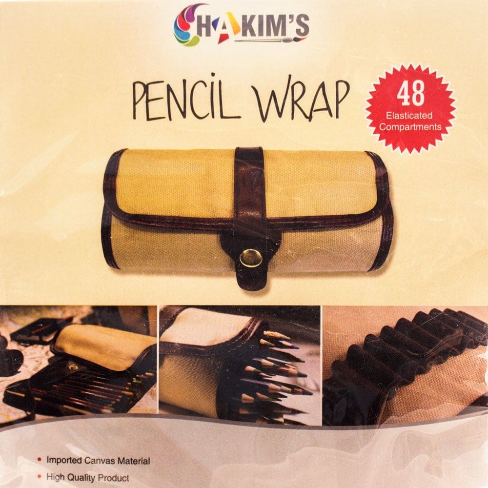 Hakims Pencil Wrap for Artists - 48 Elasticised Compartments hakims prncil wrap 48 compartments Hakims Pencil Wrap for Artists - 48 Elasticised Compartments