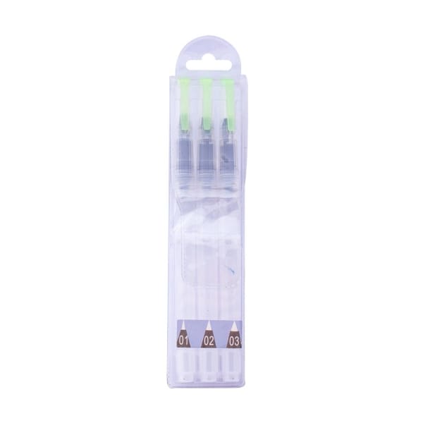 Hakims Water Brush Pen Set of 3 (Long Barrel) - No 01, 02, 03