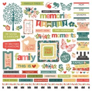 Photoplay Sticker - Memory Lane Stickers 12"X12"