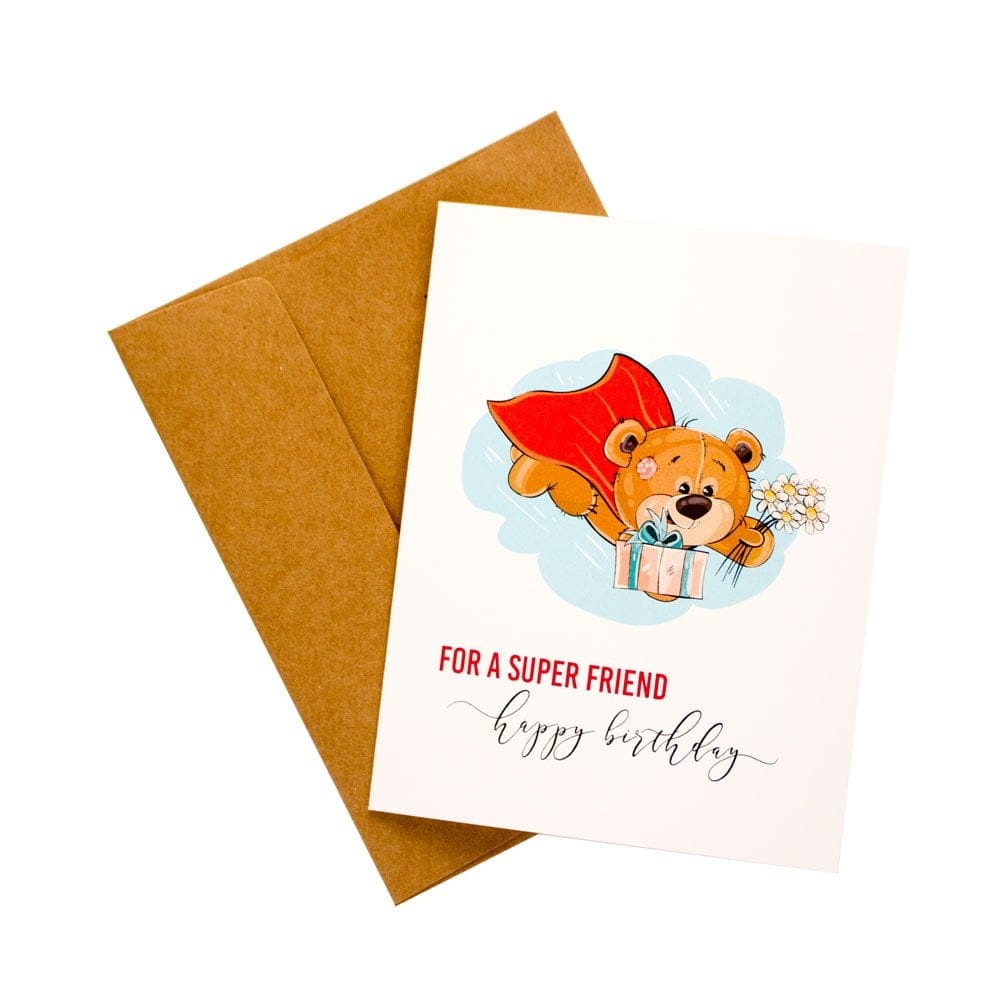 Super friend Birthday printed Greeting Card super friend birthday card Super friend Birthday printed Greeting Card