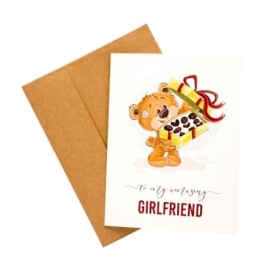 Amazing Girlfriend Love printed Greeting Card