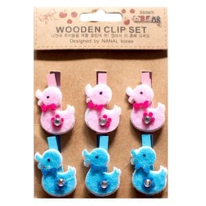 Wooden Clip Set - Ducks