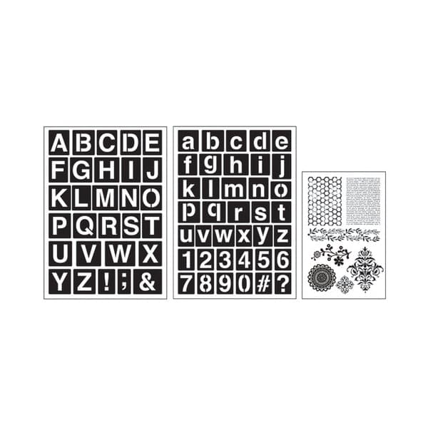 Art C Stamp and Stencil Set - Alphabet