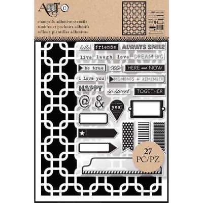 Art C Stamp and Stencil Set - Moments ArtC moments Stencils Set Art C Stamp and Stencil Set - Moments