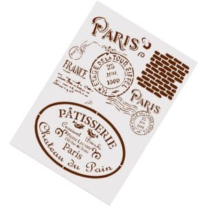 Stencil - Vintage Paris (A4 size)