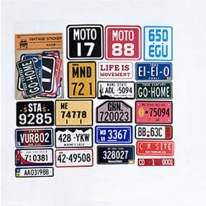 Vintage Vehicle Labels Ephemera or Stickers (24 pcs)