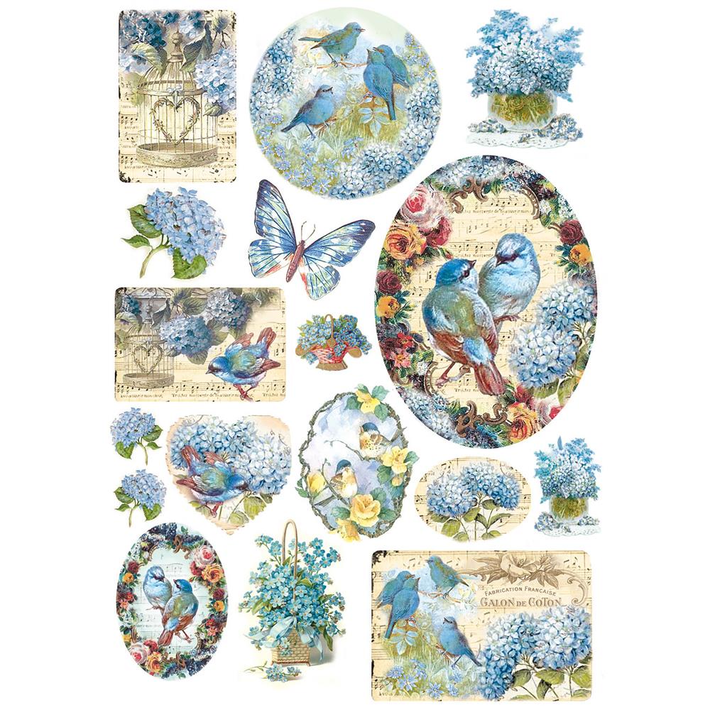 Stamperia Rice Paper A4 - Birds Stamperoa decoupage roce paper birds butterflies Stamperia Rice Paper A4 - Birds